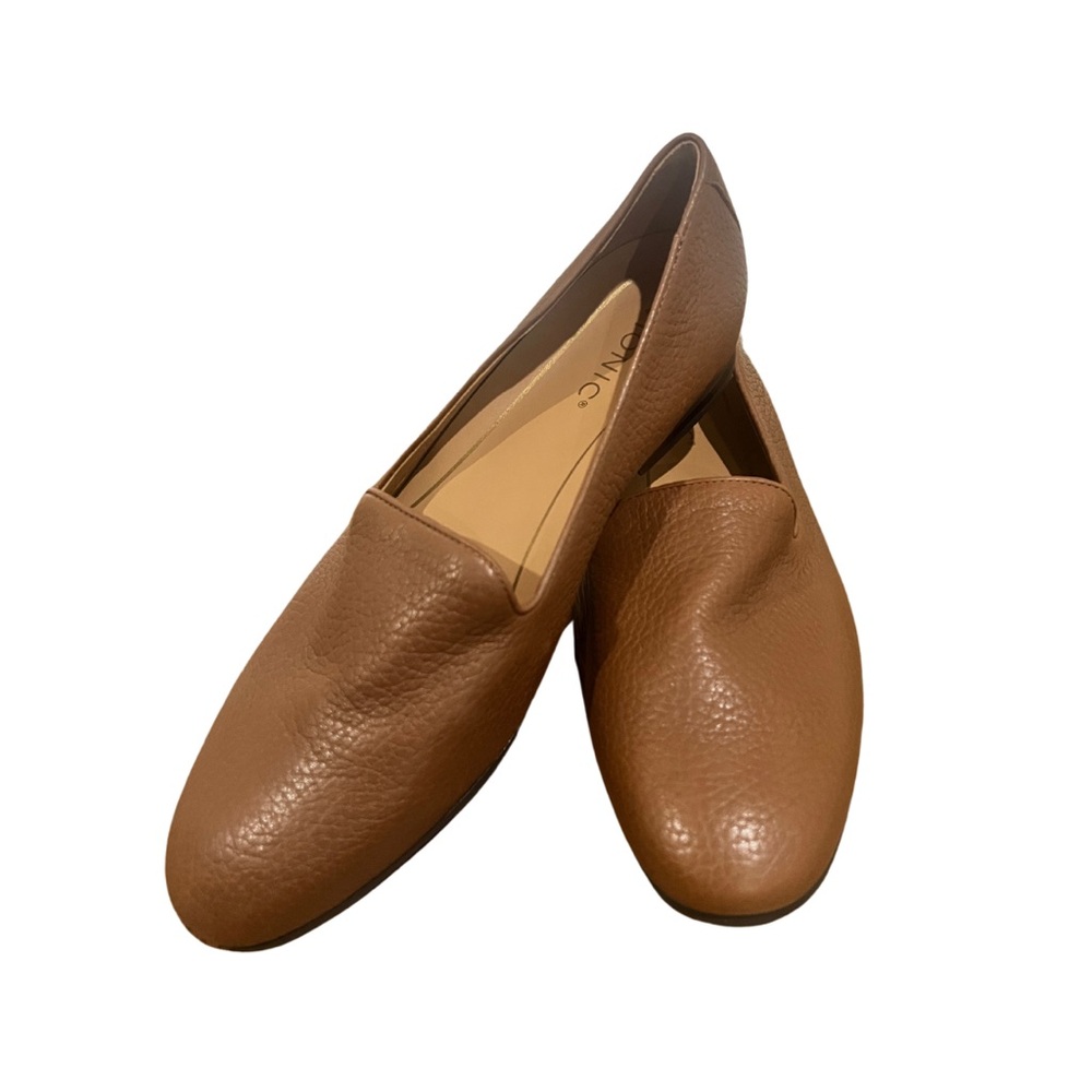 Vionic- Willa slip on loafer cognac leather